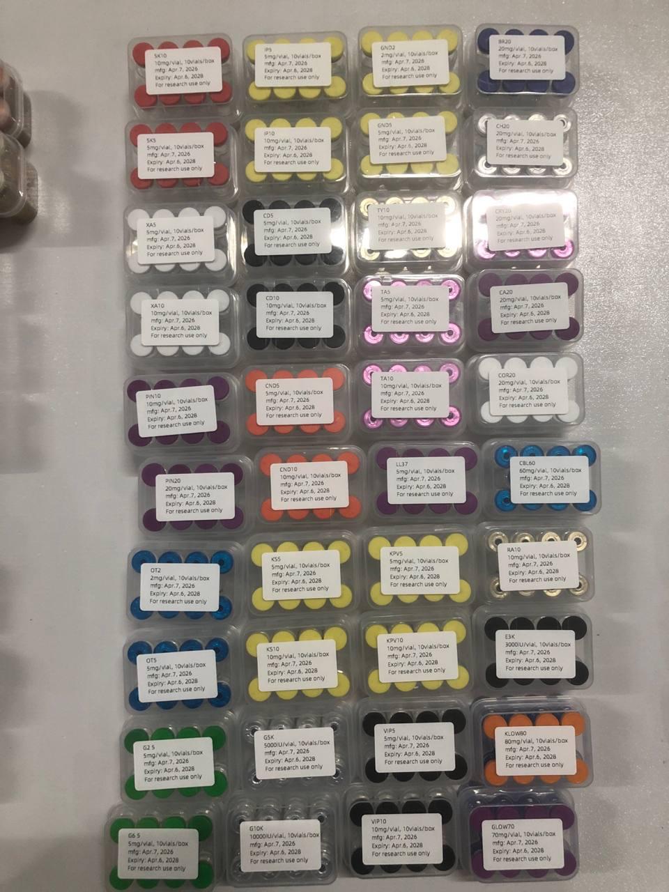 Recent peptide shipment - vials with professional labels